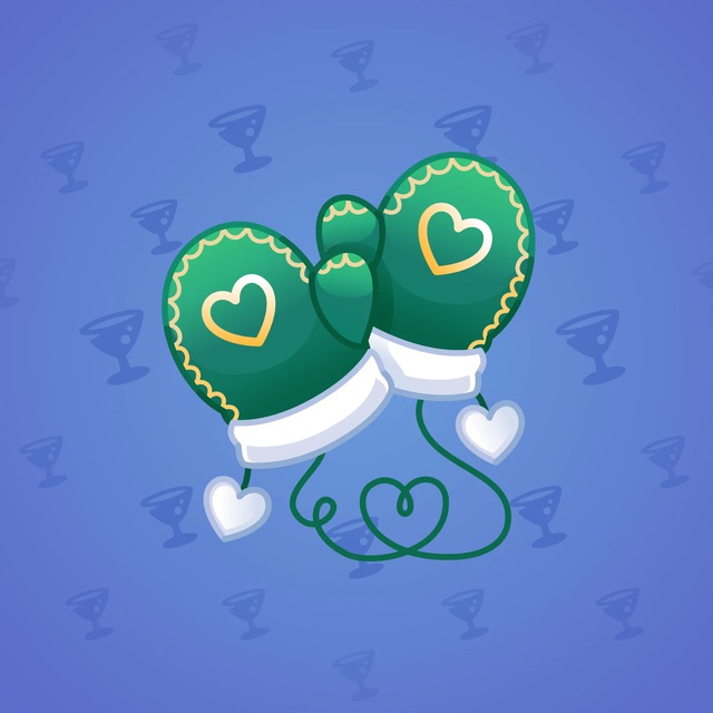 NFT-подарок Snow Mittens Two Hearts