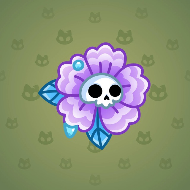 NFT-подарок Skull Flower Frozen Violet