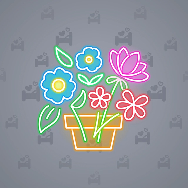 NFT-подарок Lush Bouquet Neon Sign