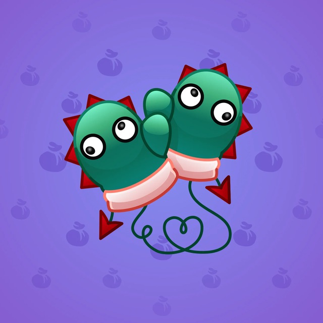 NFT-подарок Snow Mittens Dinosaurs