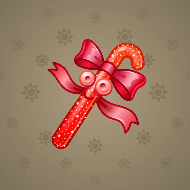 NFT-подарок Candy Cane Amber Glitter