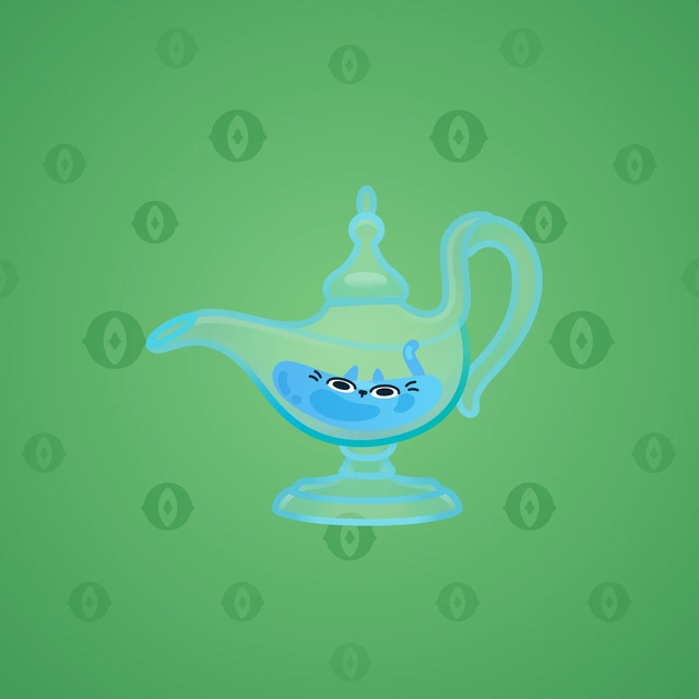 NFT-подарок Genie Lamp Liquid Cat