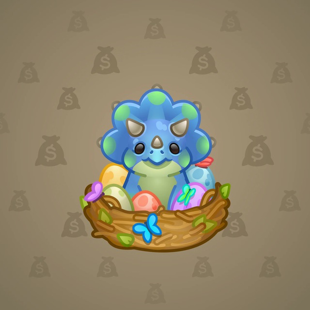NFT-подарок Spring Basket Triceratops
