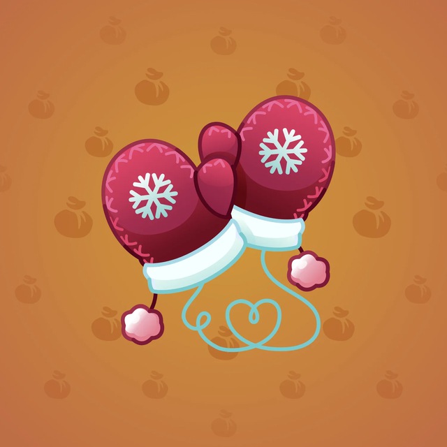 NFT-подарок Snow Mittens Burgundy