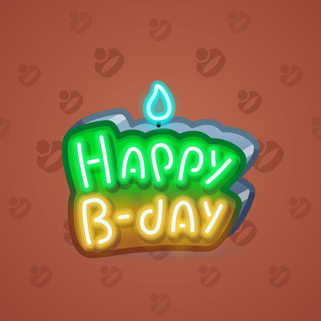 NFT-подарок B-Day Candle Neon Lights