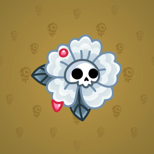 NFT-подарок Skull Flower White Rose