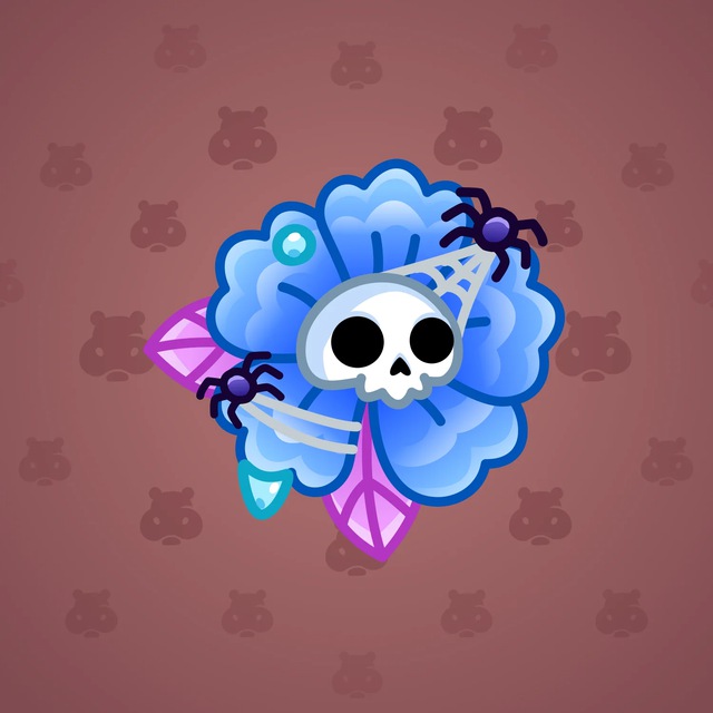 NFT-подарок Skull Flower Cobweb